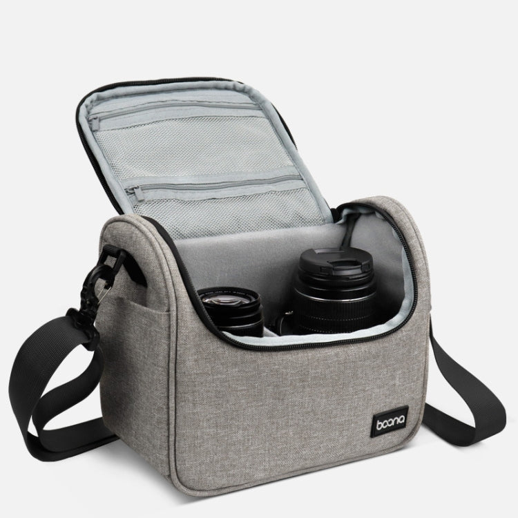 Baona BN-H011 Digital SLR Camera Bag Lens Storage Shoulder Bag(Gray) - Camera Accessories by Baona | Online Shopping UK | buy2fix