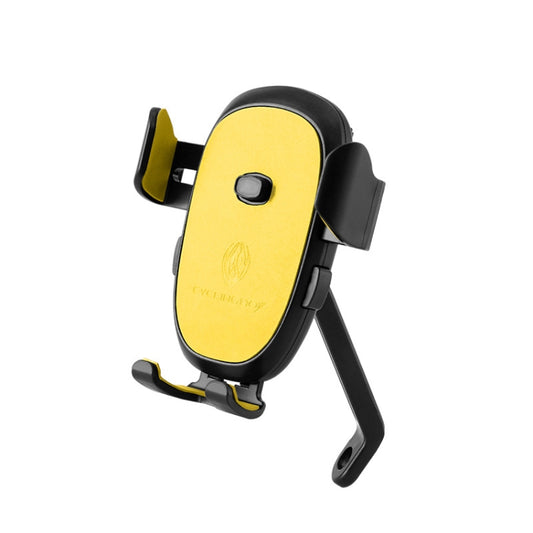 2 PCS CYCLINGBOX BG-2930 Bicycle Mobile Phone Frame Plastic One-Click Lock Mobile Phone Bracket, Style: Rearview Mirror Installation (Yellow） - Outdoor & Sports by CYCLINGBOX | Online Shopping UK | buy2fix