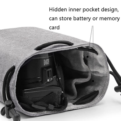 Benna Waterproof SLR Camera Lens Bag  Lens Protective Cover Pouch Bag, Color: Round Large(Gray) - Lens Bag by Benna | Online Shopping UK | buy2fix