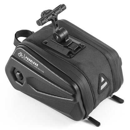 WEST BIKING Large Capacity 2.6L Bicycle Tail Bag Hard Shell Saddle Bag Adjustable Bracket Seat Cushion Tail Bag(Black) - Bicycle Bags by WEST BIKING | Online Shopping UK | buy2fix