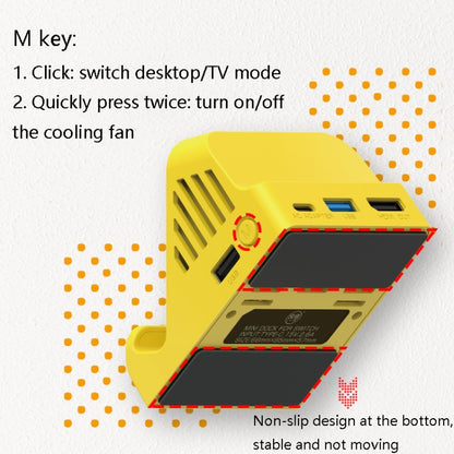 IINE Portable Video Conversion Base With Fan Cooling HDMI Video Converter For Nintendo Switch(Yellow-L391) - Holder by IINE | Online Shopping UK | buy2fix