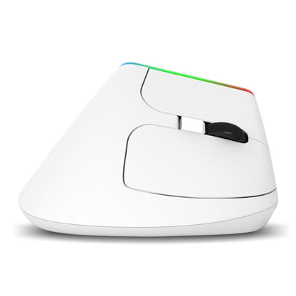 DELUX M618C 6 Keys 1600 DPI RGB Vertical Wireless Bluetooth Dual Mode Mouse(White) - Wireless Mice by DELUX | Online Shopping UK | buy2fix