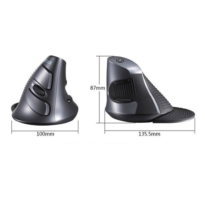 DELUX M618 6-Keys Vertical Snail Ergonomic Wireless Mouse(Black) -  by DELUX | Online Shopping UK | buy2fix