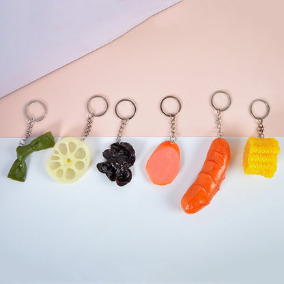 5 PCS Keychain Lotus Root PVC Simulation Vegetable Model Pendant Creative Play House Small Toys - Model Toys by buy2fix | Online Shopping UK | buy2fix