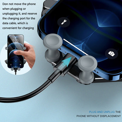Oatsbasf Car Metal Gravity Mobile Phone Bracket Foldable Adjustment Stable Suction Cup Type Automoller General Bracket(Black) - In Car by Oatsbasf | Online Shopping UK | buy2fix