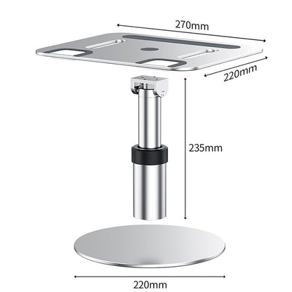 Oatsbasf 03597 Aluminum Alloy Notebook Heightening Bracket Notebook Computer Lifting Heat Dissipation Bracket Mobile Folding Table,Style: Elite Version-Gray - Laptop Stand by Oatsbasf | Online Shopping UK | buy2fix