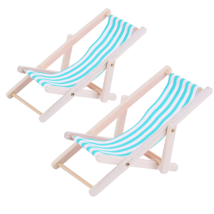 2 PCS 1:12 Beach Lounge Chair Simulation Model Outdoor Beach Scene Shooting Props Can Be Folded(Sky Blue) - Camera Accessories by buy2fix | Online Shopping UK | buy2fix