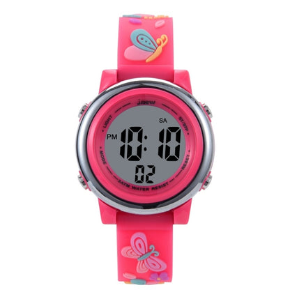 JNEW A86628 Student Cartoon 3D Butterfly Multi-Function Waterproof LED Sports Electronic Watch(Red) - Cartoon Watches by JNEW | Online Shopping UK | buy2fix