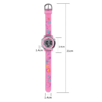 JNEW A86628 Student Cartoon 3D Butterfly Multi-Function Waterproof LED Sports Electronic Watch(Red) - Cartoon Watches by JNEW | Online Shopping UK | buy2fix