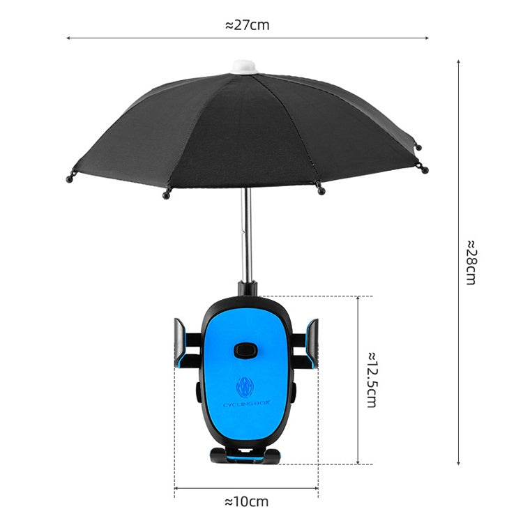 CYCLINGBOX BG-2935 Bicycle Mobile Phone Bracket With Umbrella Waterproof Navigation Electric Car Mobile Phone Frame, Style: Handlebar Installation (Red) - Outdoor & Sports by CYCLINGBOX | Online Shopping UK | buy2fix
