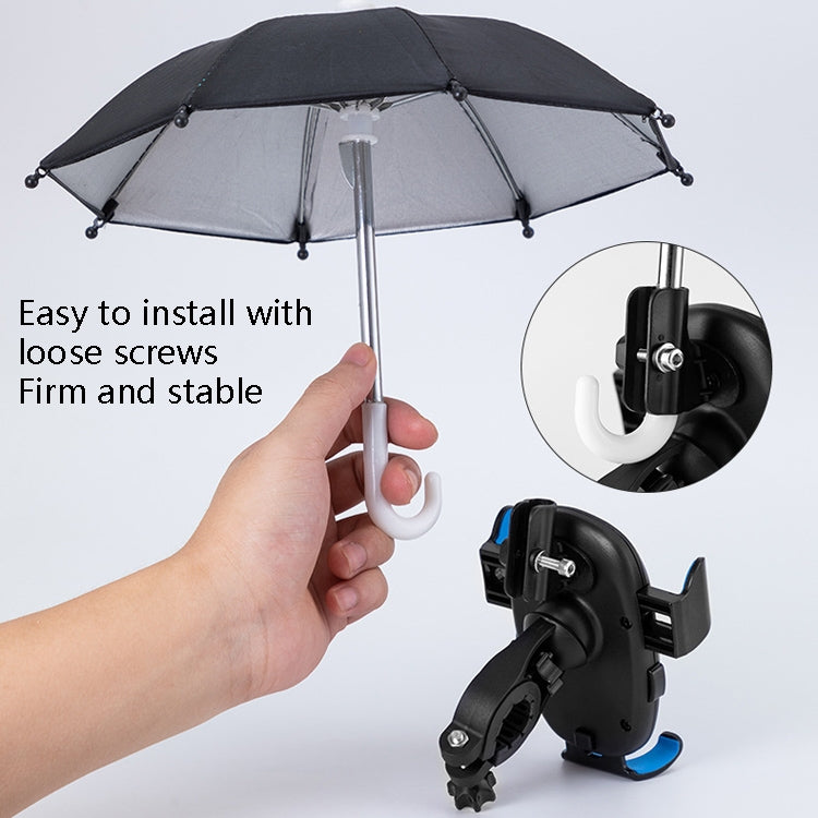 CYCLINGBOX BG-2935 Bicycle Mobile Phone Bracket With Umbrella Waterproof Navigation Electric Car Mobile Phone Frame, Style: Handlebar Installation (Yellow) - Holders by CYCLINGBOX | Online Shopping UK | buy2fix