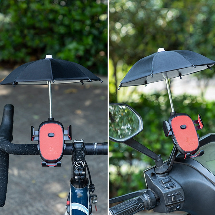 CYCLINGBOX BG-2935 Bicycle Mobile Phone Bracket With Umbrella Waterproof Navigation Electric Car Mobile Phone Frame, Style: Rearview Mirror Installation (Blue) - Holders by CYCLINGBOX | Online Shopping UK | buy2fix