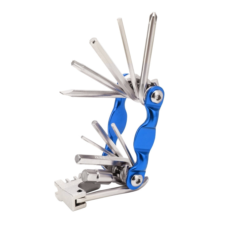 2 PCS BG-9835D Bicycle Multi-Function Maintenance Curved 11 In 1 Tool Mountain Highway Bike With Interception Machine Combination Tool(blue) - Outdoor & Sports by buy2fix | Online Shopping UK | buy2fix