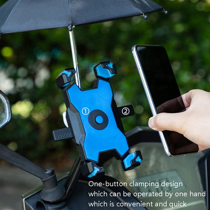 CYCLINGBOX Bicycle Mobile Phone Bracket With Parasol Rider Mobile Phone Frame, Style: Handlebar Installation (Red) - Outdoor & Sports by CYCLINGBOX | Online Shopping UK | buy2fix