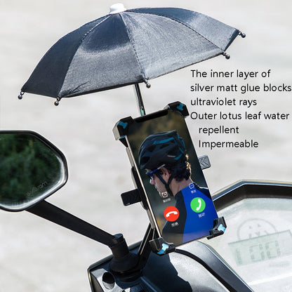 CYCLINGBOX Bicycle Mobile Phone Bracket With Parasol Rider Mobile Phone Frame, Style: Handlebar Installation (Red) - Outdoor & Sports by CYCLINGBOX | Online Shopping UK | buy2fix