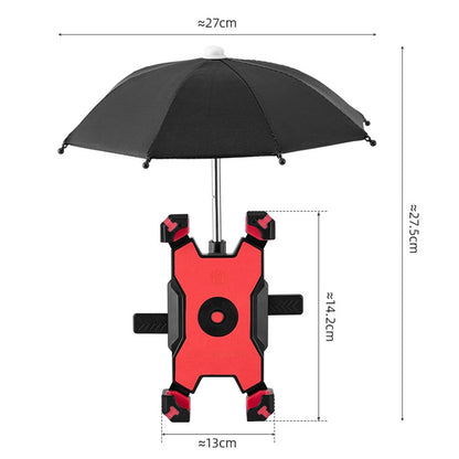 CYCLINGBOX Bicycle Mobile Phone Bracket With Parasol Rider Mobile Phone Frame, Style: Handlebar Installation (Bue) - Holders by CYCLINGBOX | Online Shopping UK | buy2fix