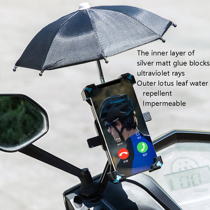 CYCLINGBOX Bicycle Mobile Phone Bracket With Parasol Rider Mobile Phone Frame, Style: Handlebar Installation (Bue) - Holders by CYCLINGBOX | Online Shopping UK | buy2fix