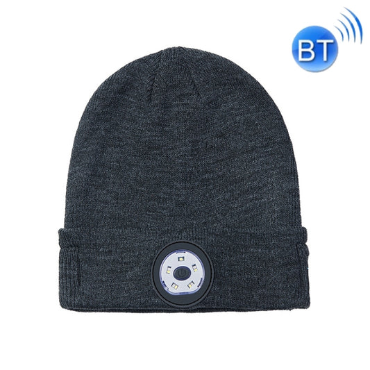 M1-BL LED Glowing Bluetooth Music Hat Wireless Call Night Running Hat(Gray) - Smart Wear by buy2fix | Online Shopping UK | buy2fix