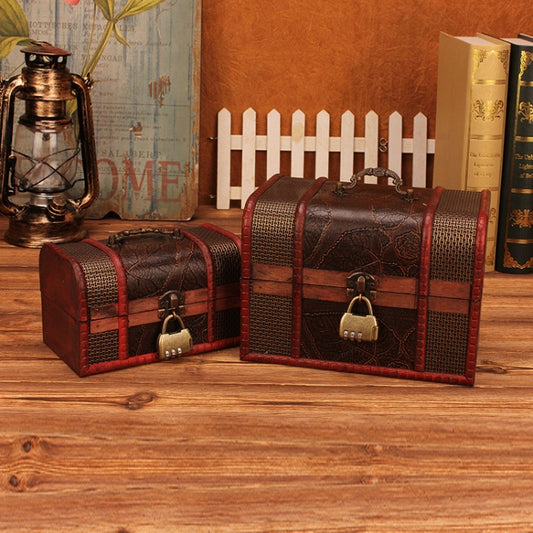 Jewelry Storage Box Retro Wooden Treasure Box Shooting Props Decoration，Specification： 2 PCS/Set With Lock - Camera Accessories by buy2fix | Online Shopping UK | buy2fix
