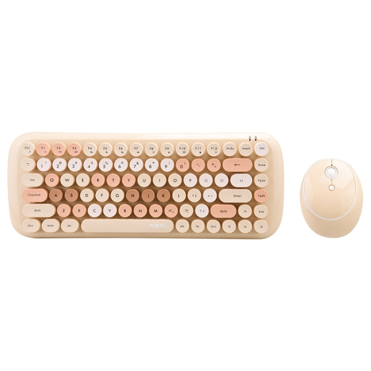 MOFii Candy Punk Keycap Mixed Color Wireless Keyboard and Mouse Set(Milk Tea Color) -  by MOFii | Online Shopping UK | buy2fix