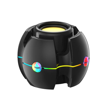 RGB Light Effect Gyro Shape Wireless Bluetooth Audio(Black) - Mini Speaker by buy2fix | Online Shopping UK | buy2fix