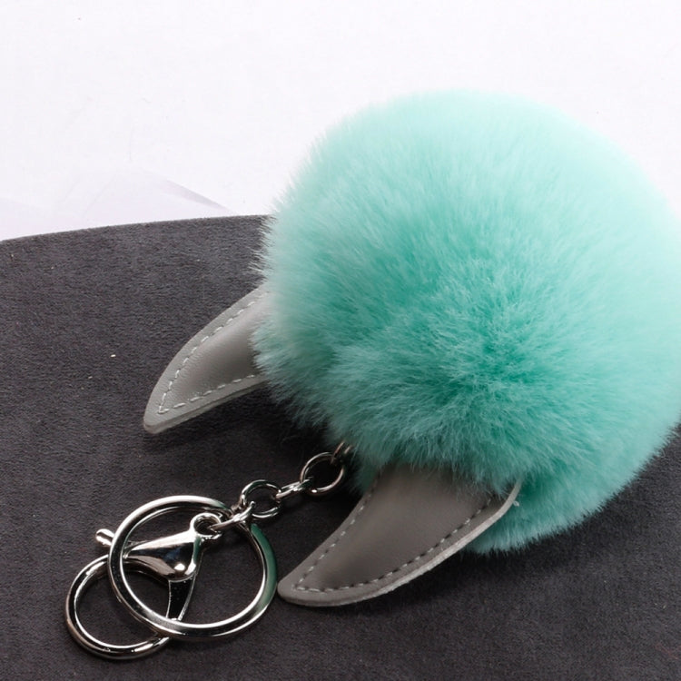 3 PCS Cartoon Croissant Hair Ball Keychain Pendant Bag Car Pendant(Brown) - Key Rings by buy2fix | Online Shopping UK | buy2fix