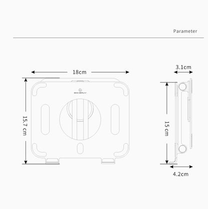 Boneruy L04mini 360 Degree Rotating Aluminum Alloy Tablet Laptop Holder(Grey) - Desktop Holder by BONERUY | Online Shopping UK | buy2fix