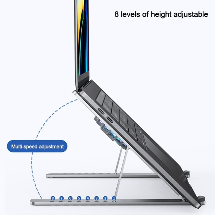 BONERUY P11F Notebook Cooling Bracket Fan Aluminum Alloy Radiator, Colour:  Gray with Type-C Cable - Computer & Networking by BONERUY | Online Shopping UK | buy2fix