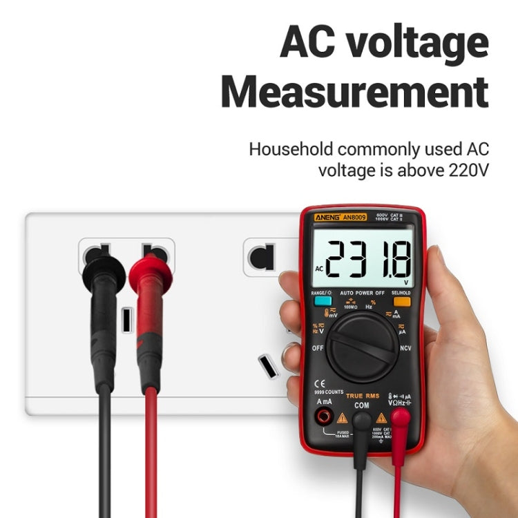 ANENG AN8009 NVC Digital Display Multimeter, Specification: Standard(Blue) - Consumer Electronics by ANENG | Online Shopping UK | buy2fix