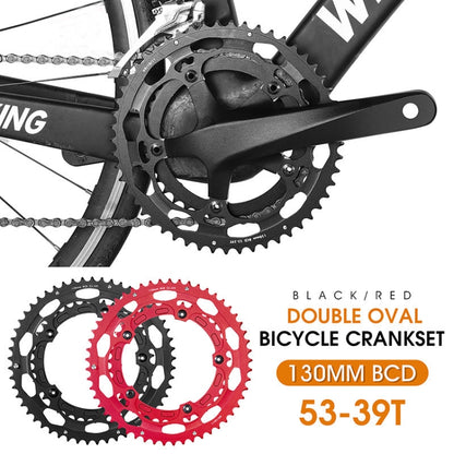 WEST BIKING YP0719274 53-39T Road Bike Crank Racing Double Disc(Red) - Outdoor & Sports by WEST BIKING | Online Shopping UK | buy2fix