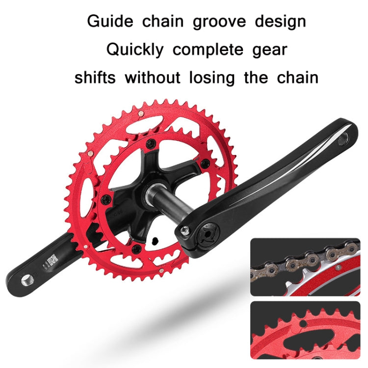 WEST BIKING YP0719273 Road Bike 56T-44T Double-Disc Aluminum Alloy Gears(Red) - Bicycle Chains & Rounds by WEST BIKING | Online Shopping UK | buy2fix