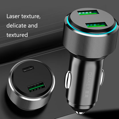 QIAKEY TM330 Dual Port Fast Charge Car Charger - In Car by QIAKEY | Online Shopping UK | buy2fix