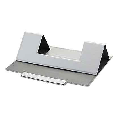 Laptop Leather Folding Stand Tablet Phone Holder(Silver Gray) - Computer & Networking by buy2fix | Online Shopping UK | buy2fix