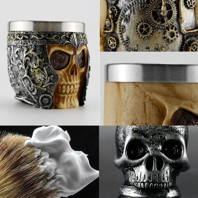 Skull Cleansing Shaving and Foaming Tools, Color Classification: Beard Brush Golden - Hair Trimmer by buy2fix | Online Shopping UK | buy2fix