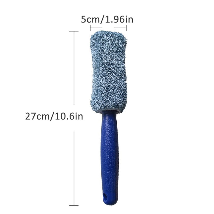 4 PCS  Fiber Long Shank Tire Brush(Blue) - In Car by buy2fix | Online Shopping UK | buy2fix