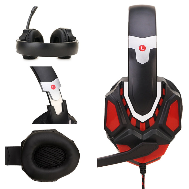 Soyto G10 Gaming Computer Headset For USB (Black Red) - Multimedia Headset by Soyto | Online Shopping UK | buy2fix