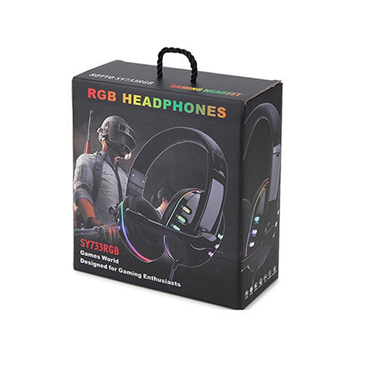 Soyto 733RGB Luminous Computer Headset For Xbox / PS4 / PS5(Black) - Multimedia Headset by Soyto | Online Shopping UK | buy2fix