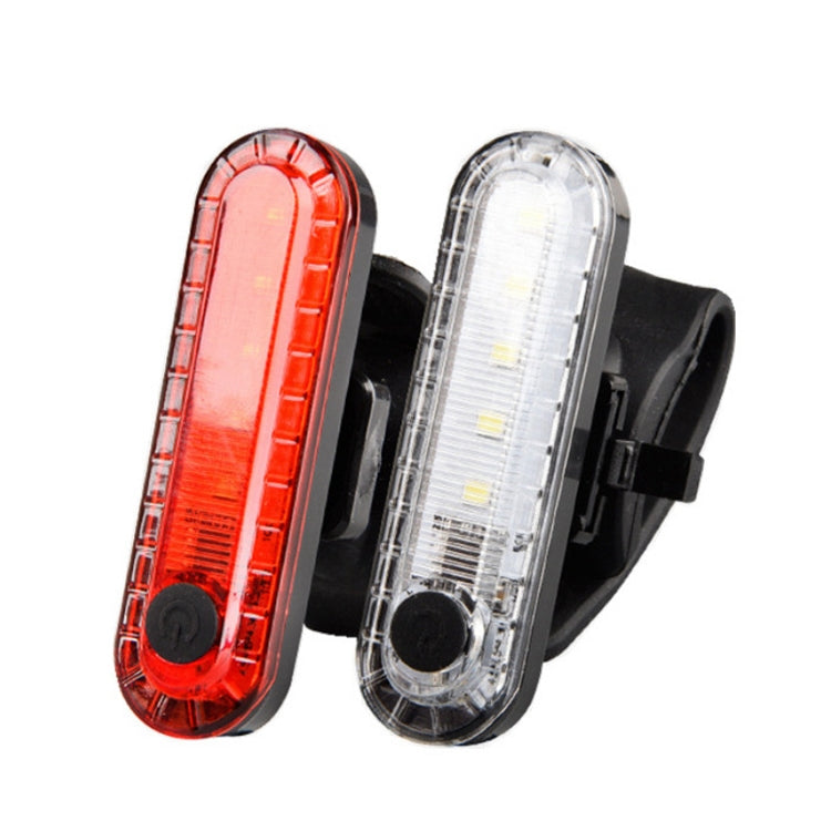 2 PCS Bicycle Charging Waterproof Warning Light(White) - Taillights by buy2fix | Online Shopping UK | buy2fix