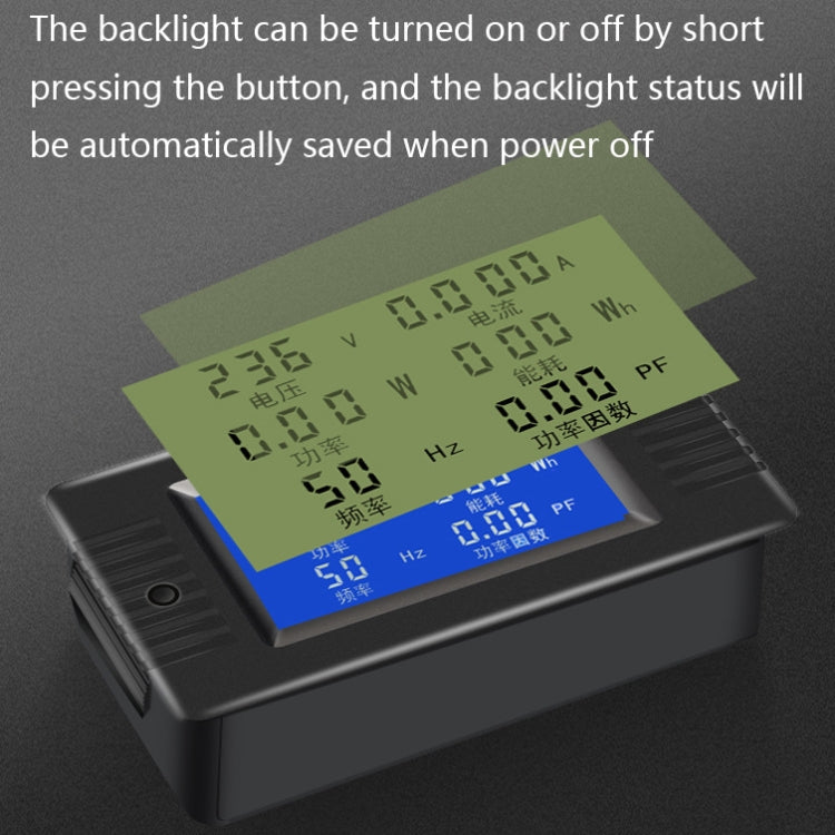 Peacefair English Version Multifunctional AC Digital Display Power Monitor, Specification: 10A - Consumer Electronics by Peacefair | Online Shopping UK | buy2fix