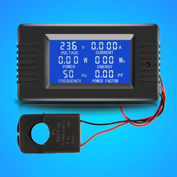 Peacefair English Version Multifunctional AC Digital Display Power Monitor, 100A (Open and Close CT) - Consumer Electronics by Peacefair | Online Shopping UK | buy2fix