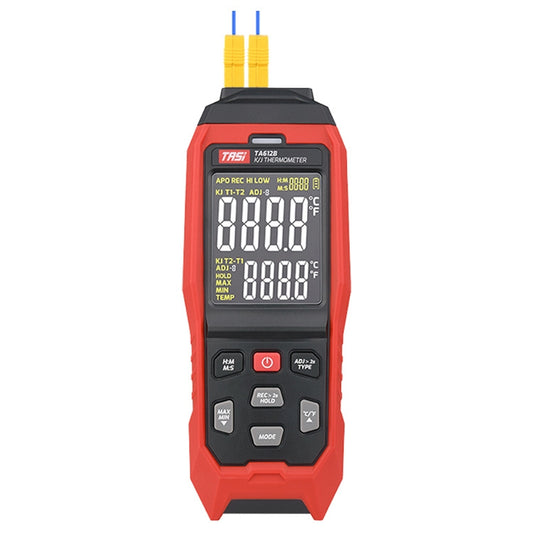 TASI Contact Temperature Meter K-Type Thermocouple Probe Thermometer, Style: TA612B Dual Channels - Thermostat & Thermometer by TASI | Online Shopping UK | buy2fix