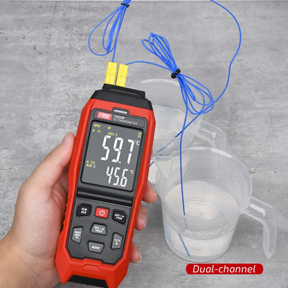 TASI Contact Temperature Meter K-Type Thermocouple Probe Thermometer, Style: TA612B Dual Channels - Consumer Electronics by TASI | Online Shopping UK | buy2fix