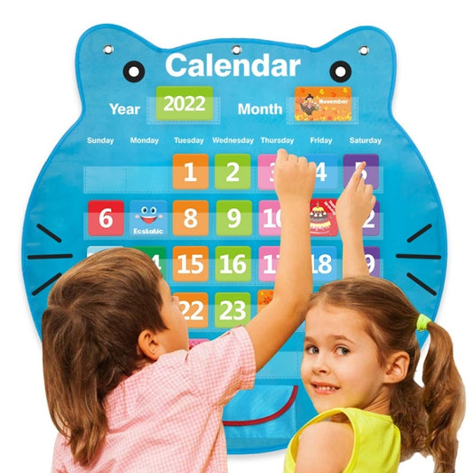 Classroom Decoration Cat Head Calendar Hanging Bag - Early Education Toys by buy2fix | Online Shopping UK | buy2fix