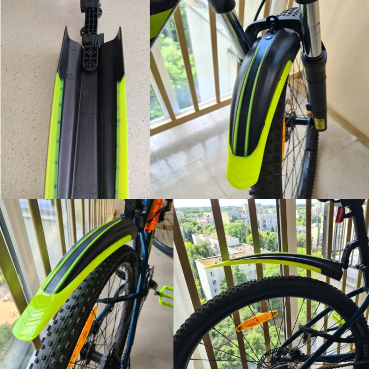 5 Sets  Dual Color Bicycle Mudguard Mountain Bike Fenders Set(Black Green) - Outdoor & Sports by buy2fix | Online Shopping UK | buy2fix