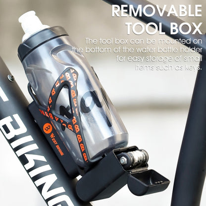 WEST BIKING Bicycle Multifunctional Bottle Cage Tire Lever Tool Box(Black Orange) - Holders by buy2fix | Online Shopping UK | buy2fix