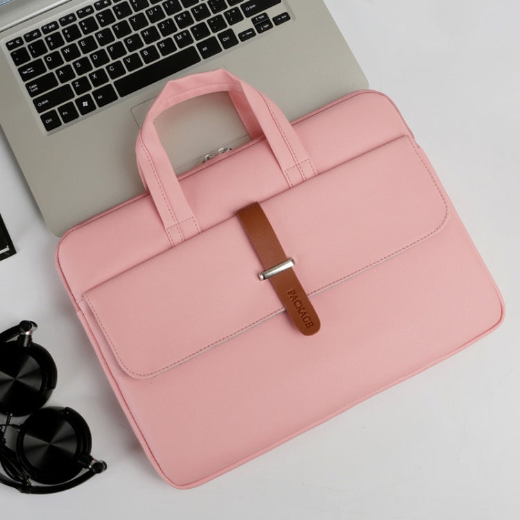 PU Waterproof Wear-resistant Laptop Bag, Size: 13-13.3 inch(Pink) - 13.3 inch by buy2fix | Online Shopping UK | buy2fix