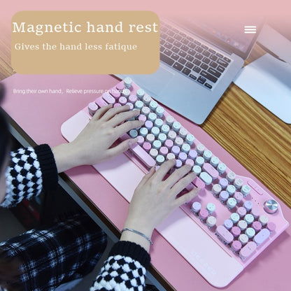 Mofii GEEZER G7 107 Keys Wired / Wireless / Bluetooth Three Mode Mechanical Keyboard, Cable Length: 1.5m(Pink) - Wireless Keyboard by Mofii | Online Shopping UK | buy2fix