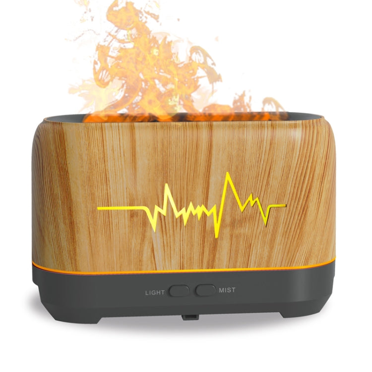 YX-1690 Wood Grain Aroma Diffuser Hollow Flame Humidifier(Shallow Wooden Grain) - Home & Garden by buy2fix | Online Shopping UK | buy2fix
