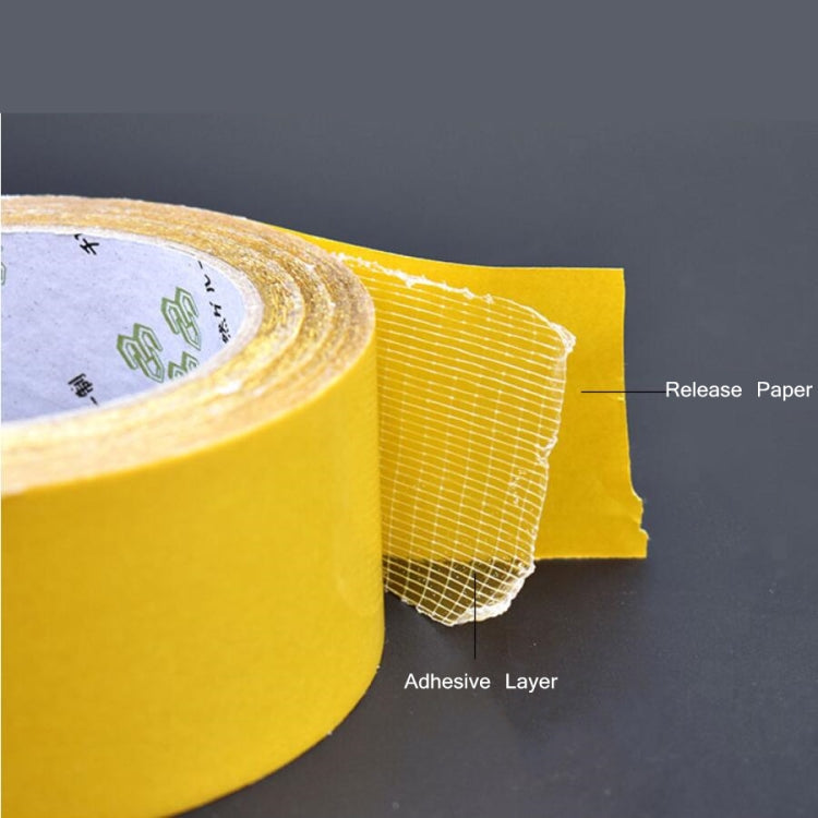 30mmx50 m Double-sided Fiberglass Grid Sticky Adhesive Fiber Transparent Mesh Tape - Tapes by buy2fix | Online Shopping UK | buy2fix