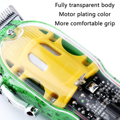 LCD Digital Display Rechargeable Transparent Electric Clipper(Green) - Hair Trimmer by buy2fix | Online Shopping UK | buy2fix